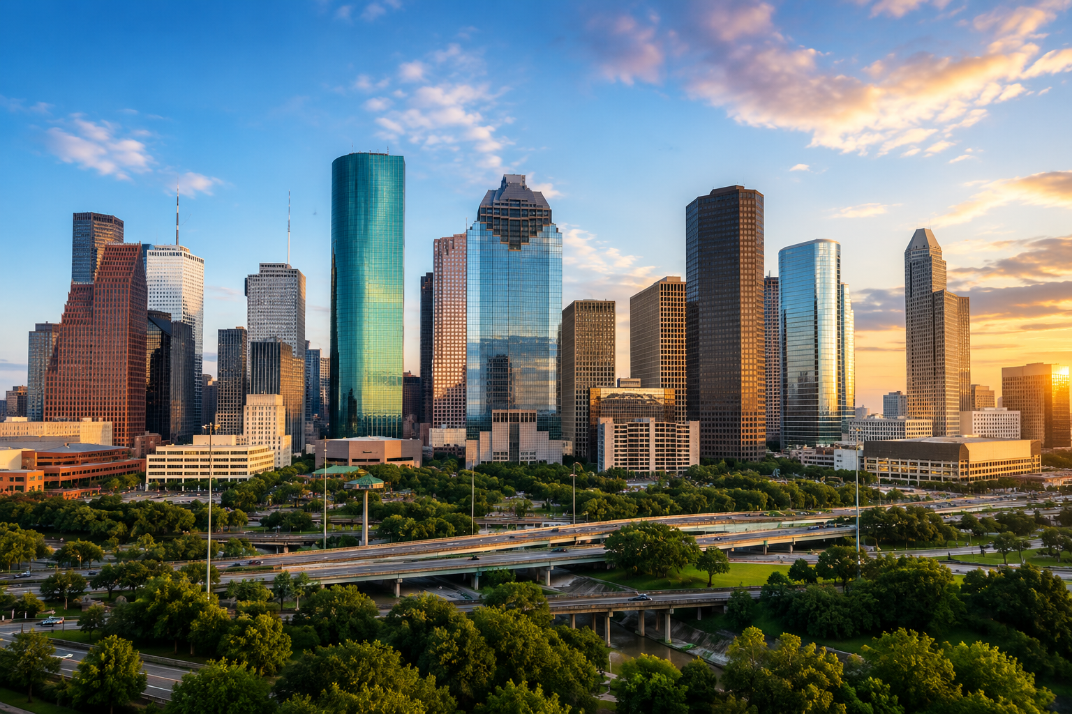 Modern commercial building in Houston