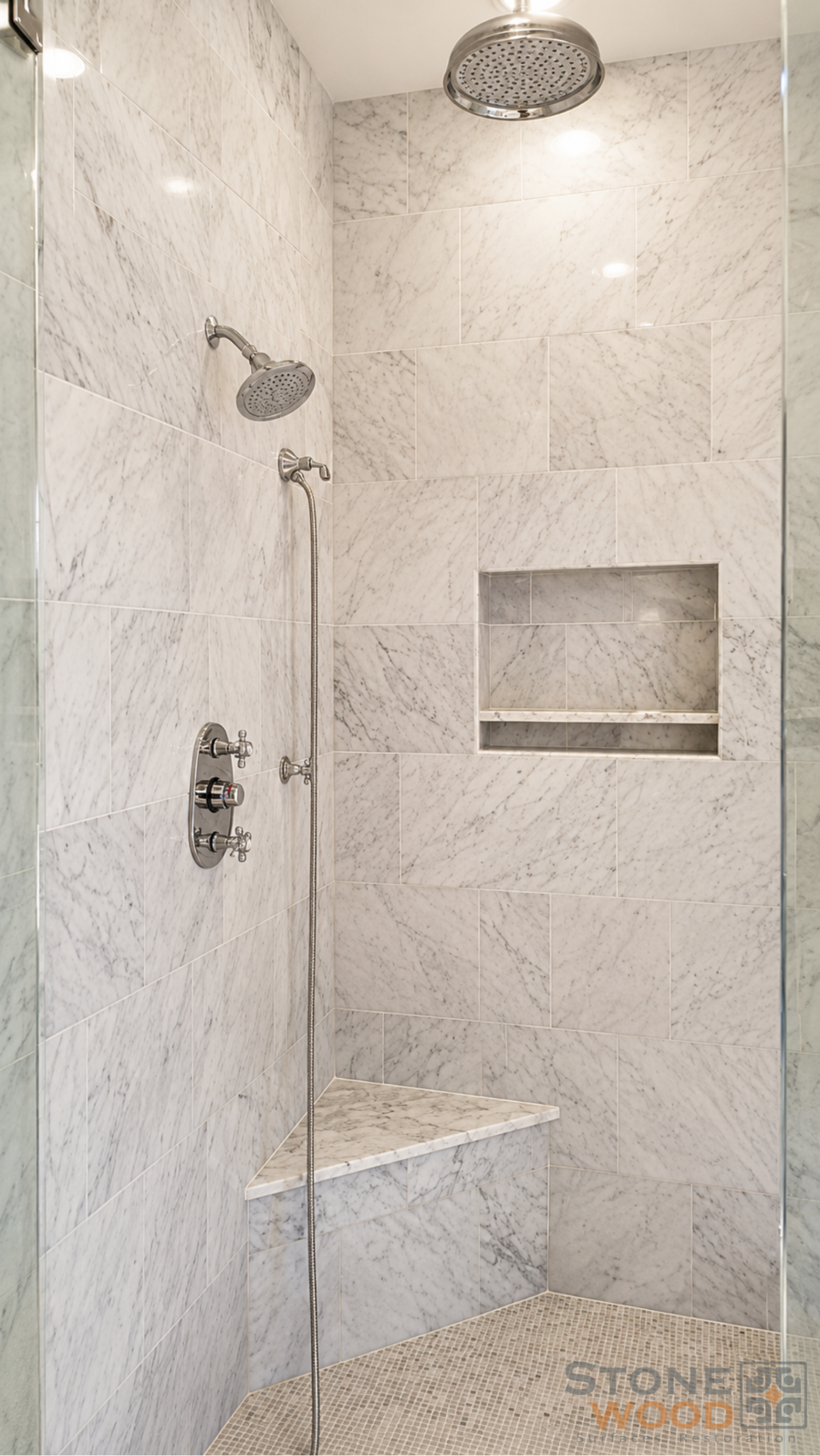 Marble shower polishing in Houston
