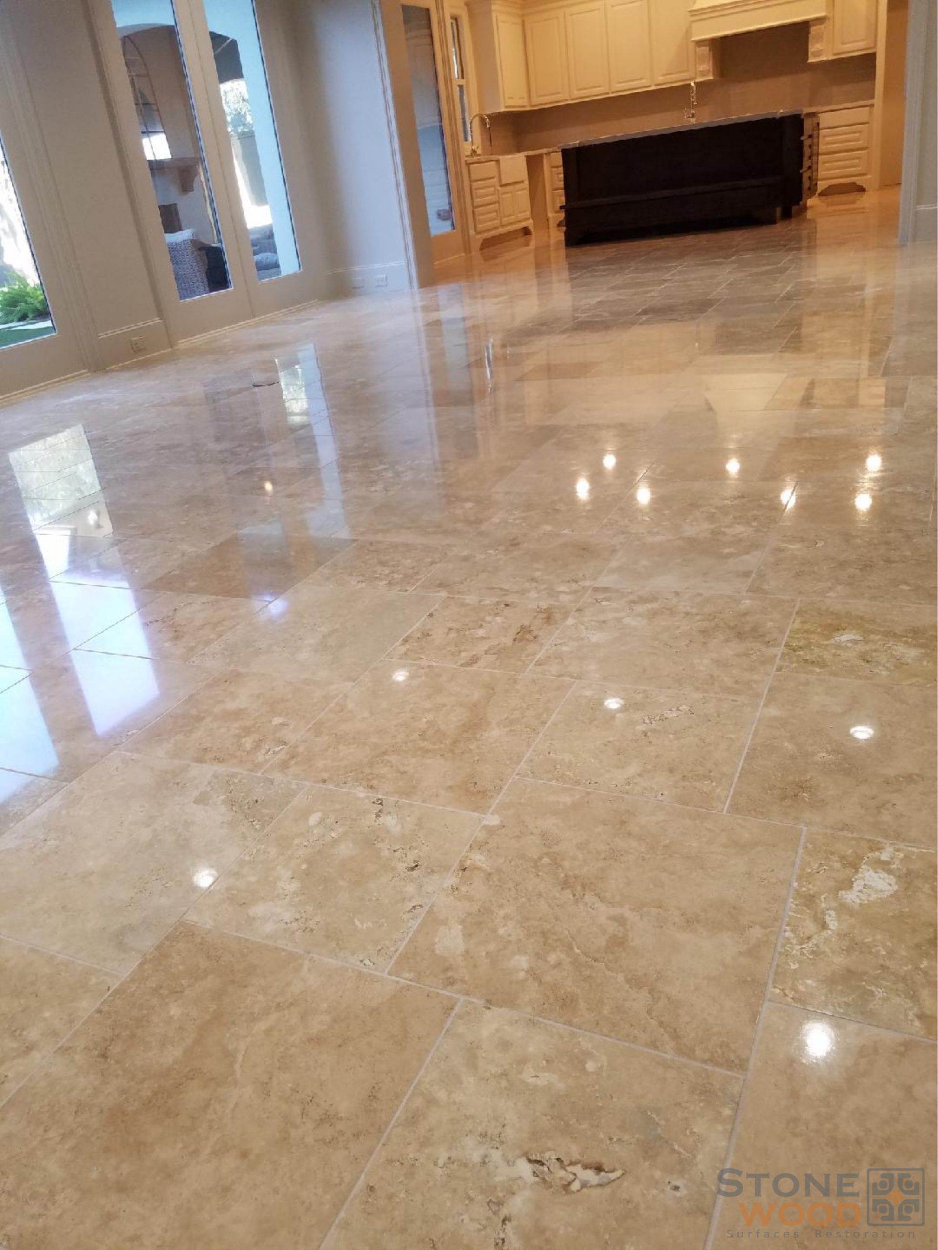 Granite floor restoration in Houston